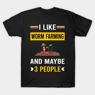 3 People Worm Farming Farmer Vermiculture Vermicompost Vermicomposting T-Shirt